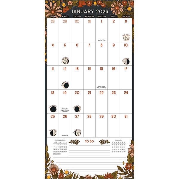 Sellers Publishing - Wholesale Calendar - The Moon Phases 2026 17-Month Wall Planner4