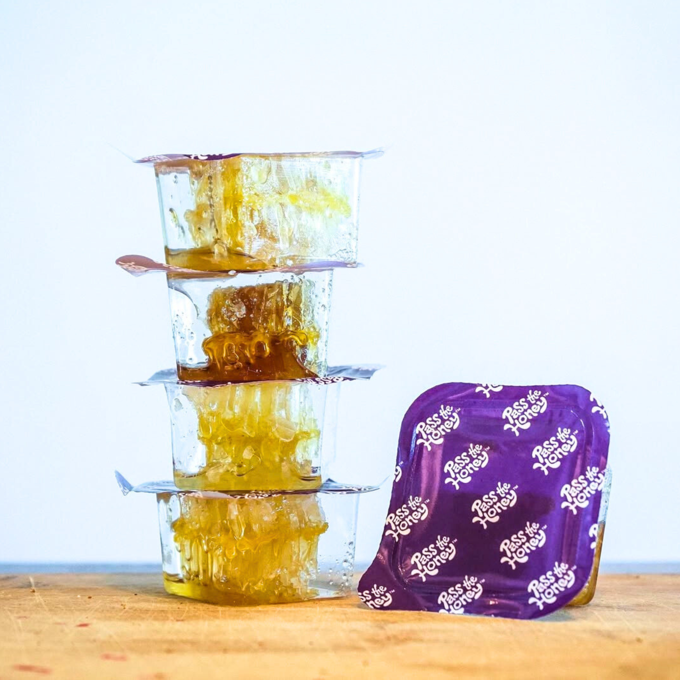 Pass the Honey - Wholesale Honey - 100% Pure Raw Snacking Honeycomb: 24ct in Retail Caddie1