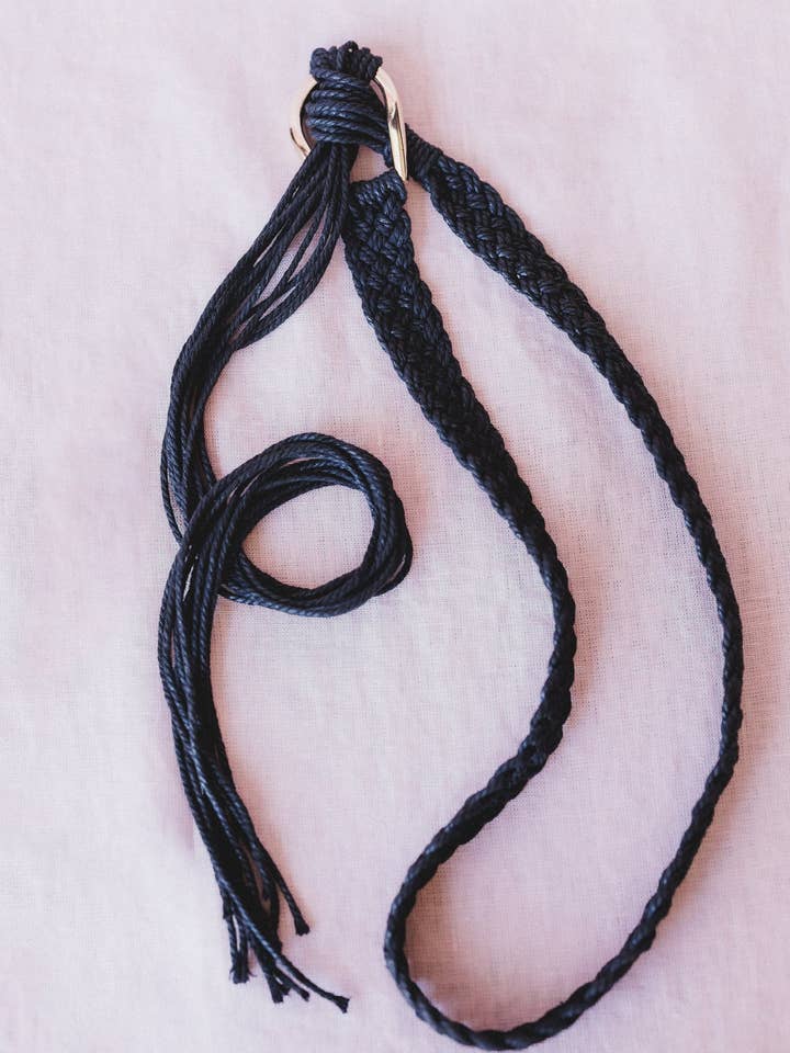 Wanderfree Braided Belt - Black for wholesale by Three Bird Nest