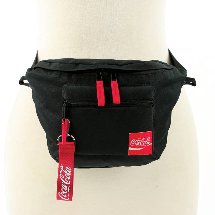 Black Coca-Cola Fanny Pack for wholesale by COMECO INC