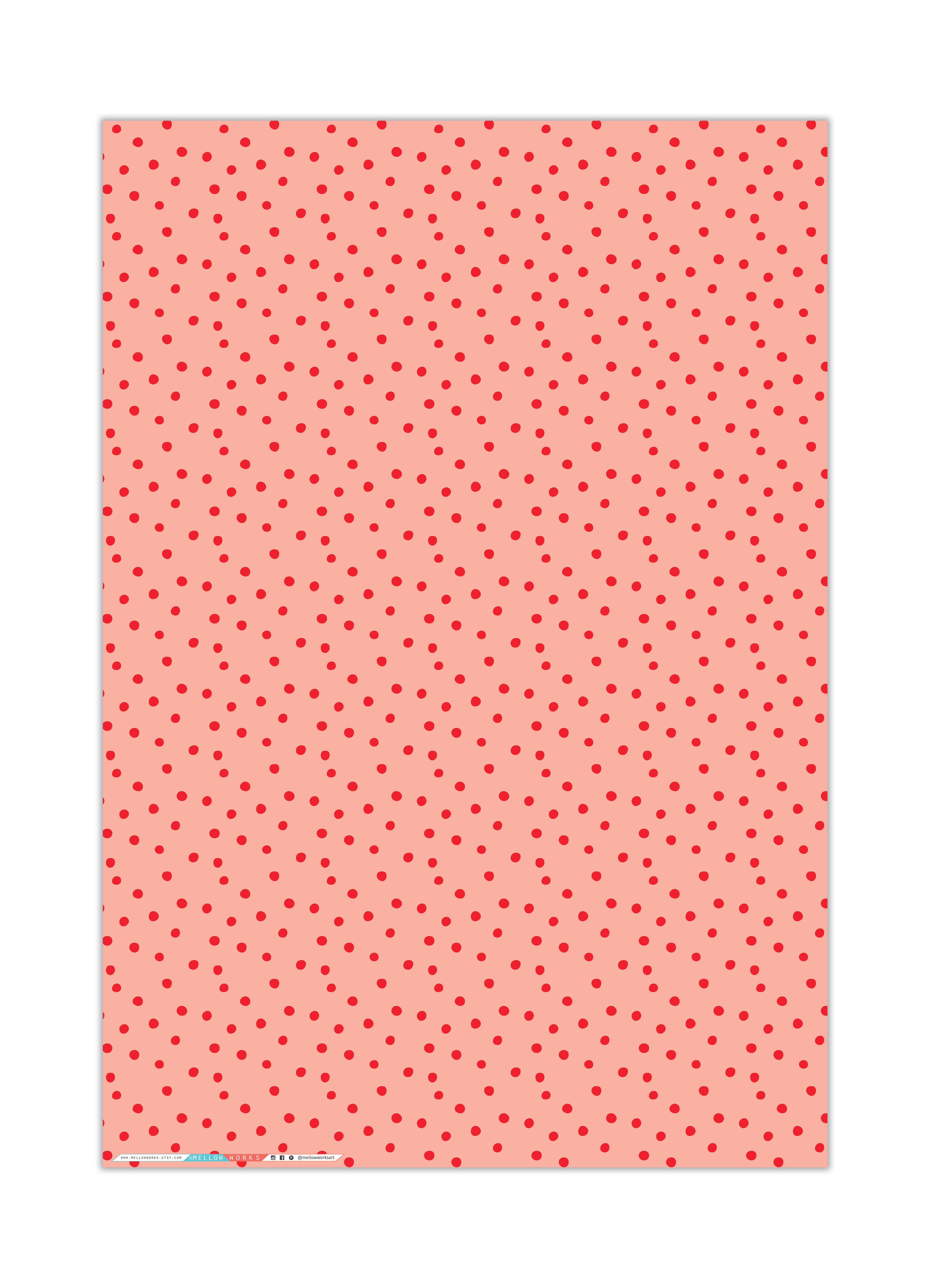 MELLOWWORKS - Wholesale Flat Wrap - MODERN BLUSH POLKA DOTS (SHEET)0