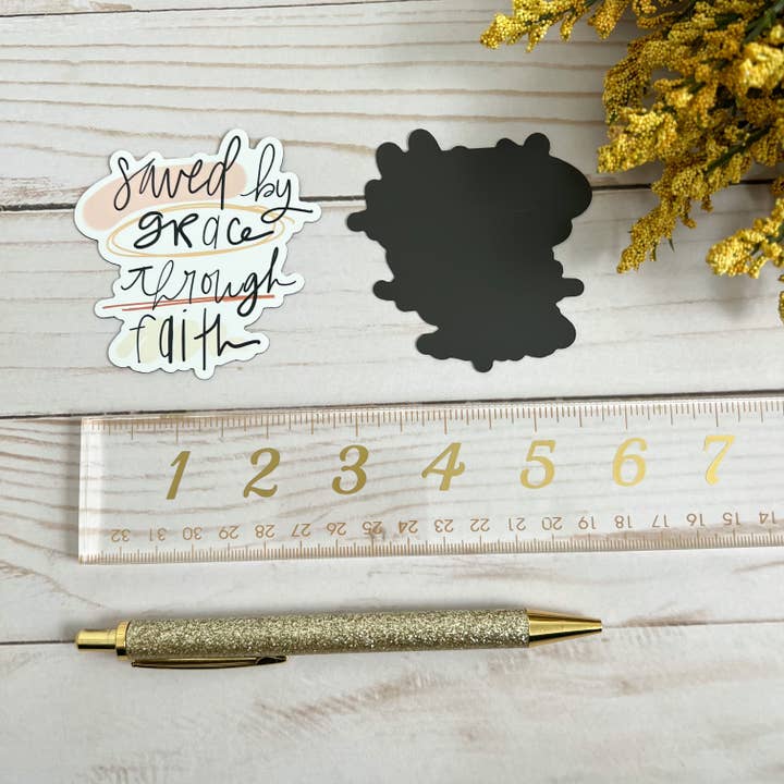 swaygirls - Venta al por mayor Imanes - Imán «Salvado por la gracia» | Imanes para nevera | Imán cristiano4