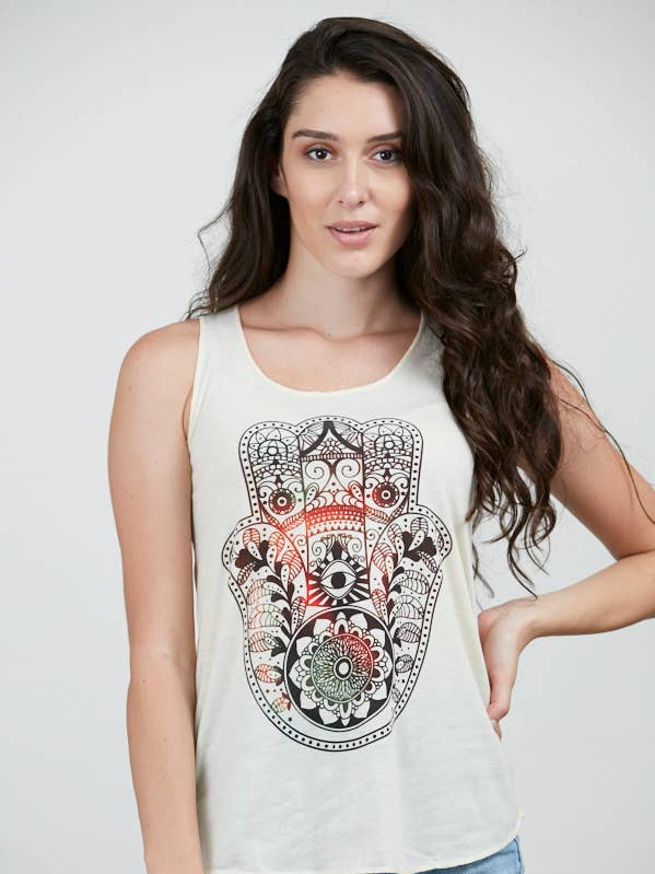 Colorful Hamsa Tank Top for wholesale by SM WARDROBE