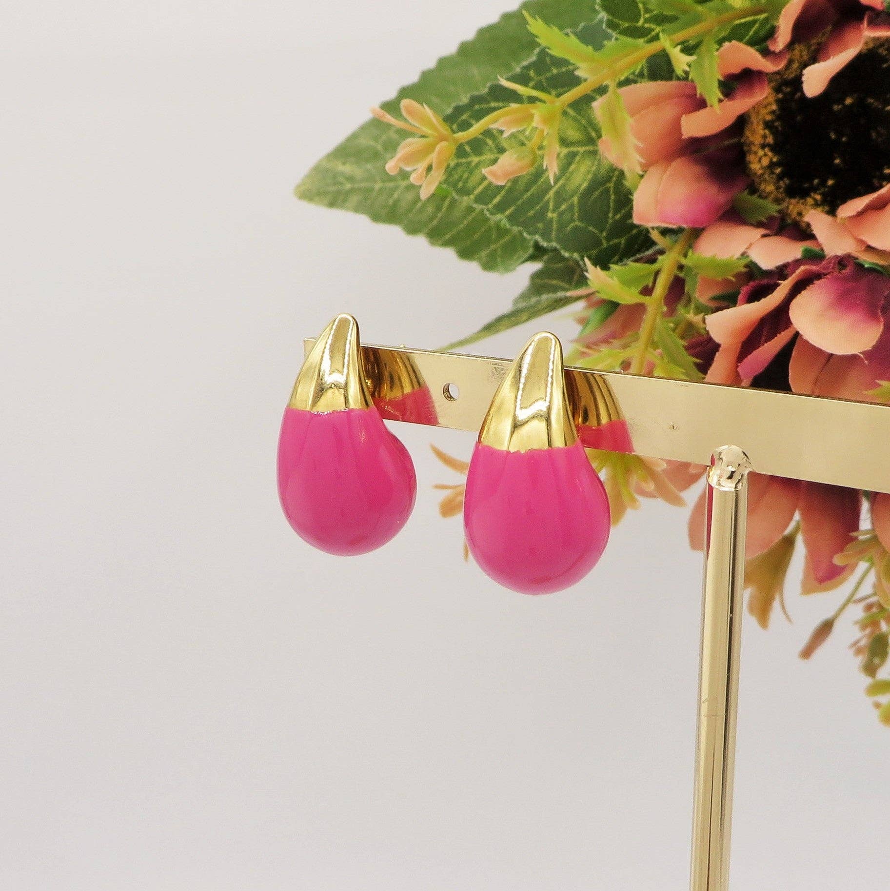 Daemon srls - Wholesale Stud/Post Earrings - DROP SPRING COLOURS - ACCIAIO  inossidabile ~ Paio Orecchini goccia bombe' smaltati10