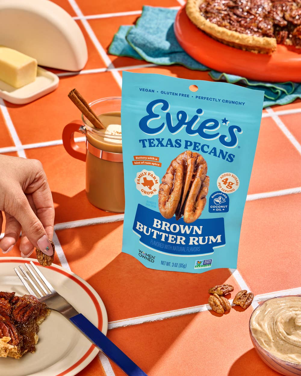 Evie's Snacks - Wholesale Nuts - Brown Butter Rum Candied Pecans - Gourmet Valentine's Snack3