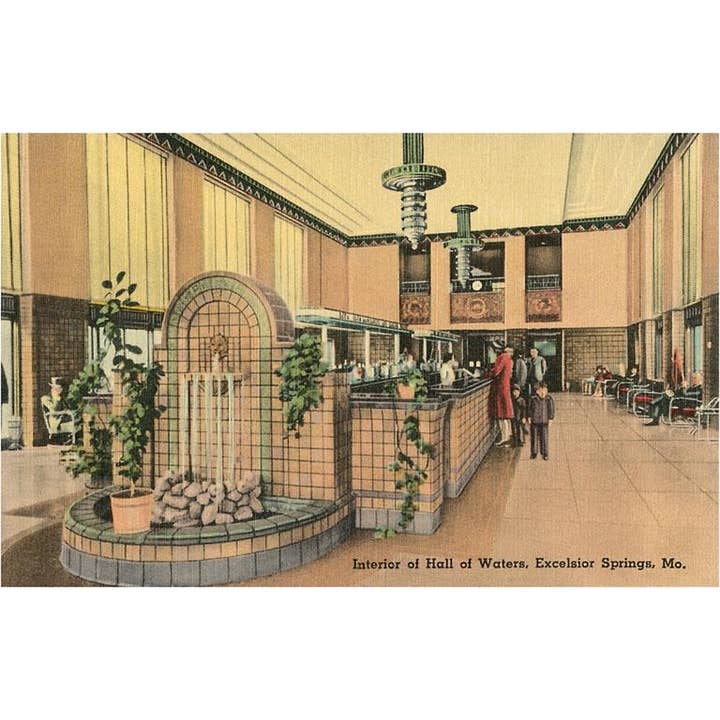 Found Image Press - Wholesale Art Print - Art Print MO-223 Hall of Waters, Excelsior Springs