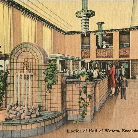 Found Image Press - Vente Affiche d'art - Impression d'art MO-223 Hall of Waters, Excelsior Springs0