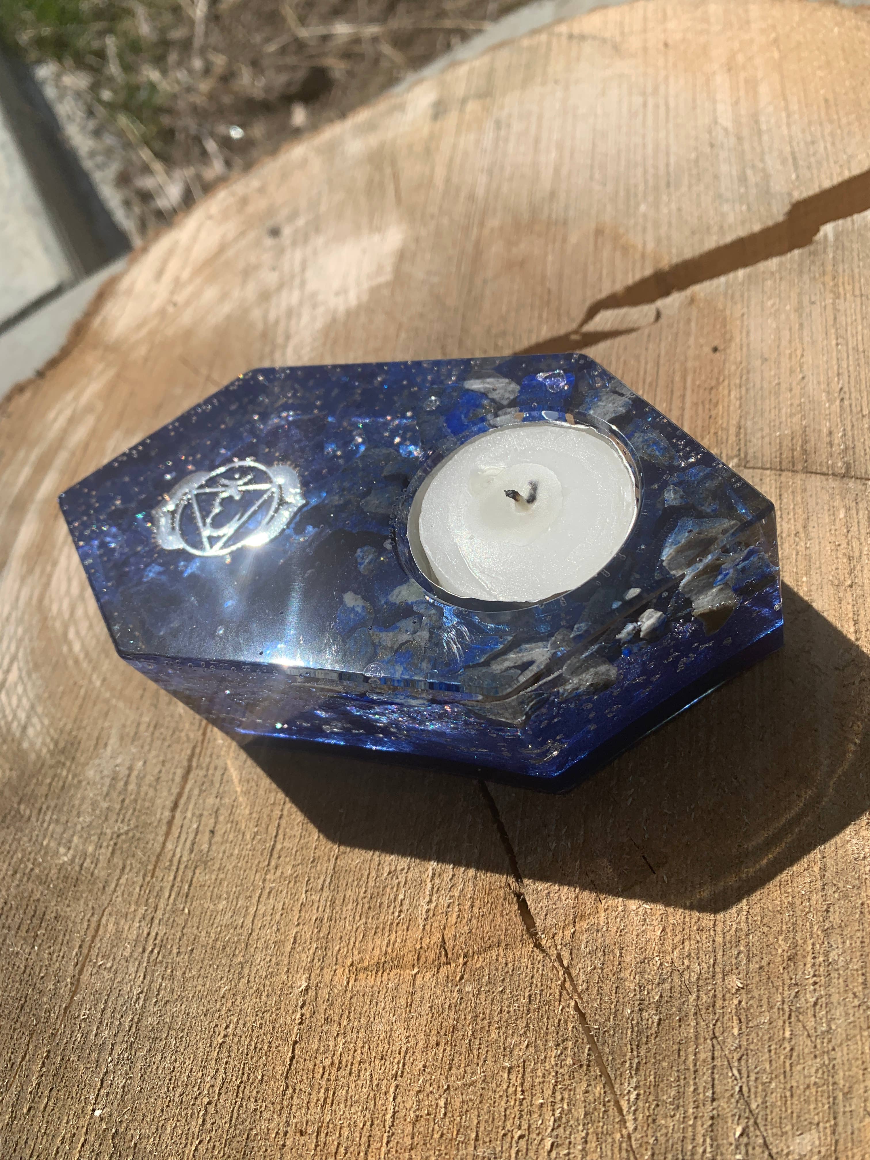 Orgonics by Driftwood Works Inc - Wholesale Candle Holder - CHAKRA-THIRD EYE Candle Holder3
