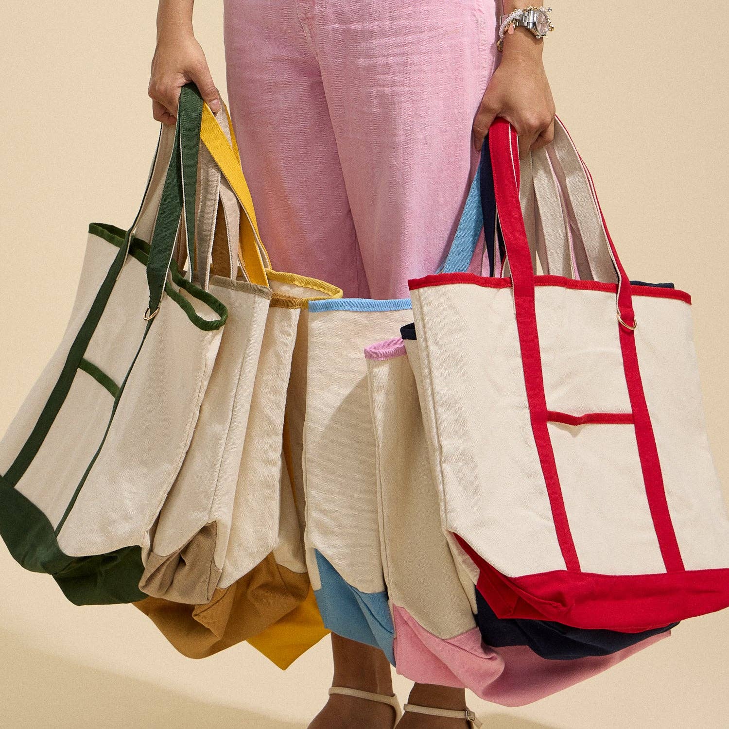 Frem – wholesale Tote bag – Women's – Ecofriendly Cotton Canvas Carry Tote with Charm Holder24