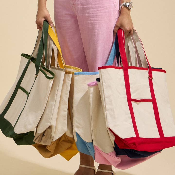 Lilla Haven - Wholesale Tote Bag - Women's - Ecofriendly Basic Cotton Canvas Everywhere Carry Tote Bag with Charm Holder4