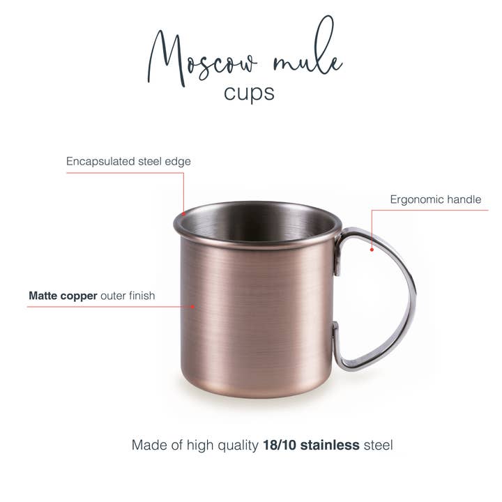 LACOR MENAJE PROFESIONAL S.L. - Vente Verres à cocktail/alcool - Tasse Moscow Mule 480 ml3