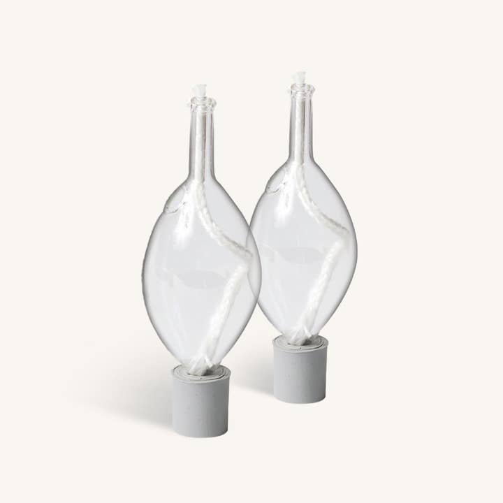 Ner Mitzvah - Wholesale Flameless candle - Shabbos Paraffin Glass Candle Oil Lamp - Tear Drop - 2 Pack1