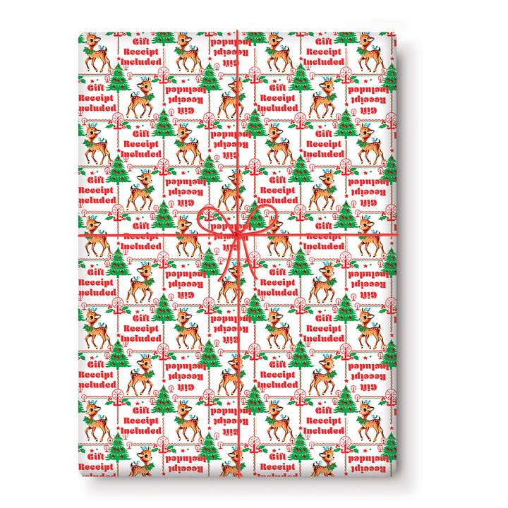 Smitten Kitten - Wholesale Wrapping Paper Roll - Gift Receipt Included Gift Wrapping Paper (Roll of 3 Sheets)