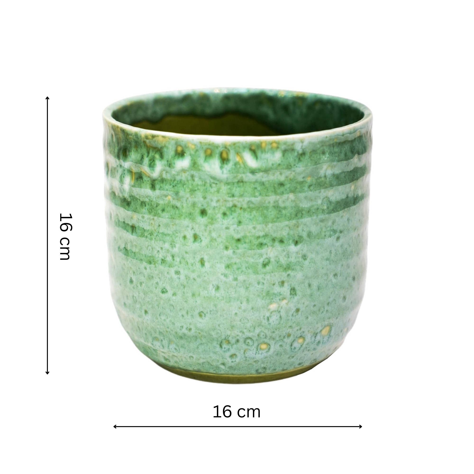 Ivyline - Vente Pot pour plante d'intérieur - Jardinière d'intérieur en céramique à glaçure réactive H16 cm x D16 cm1