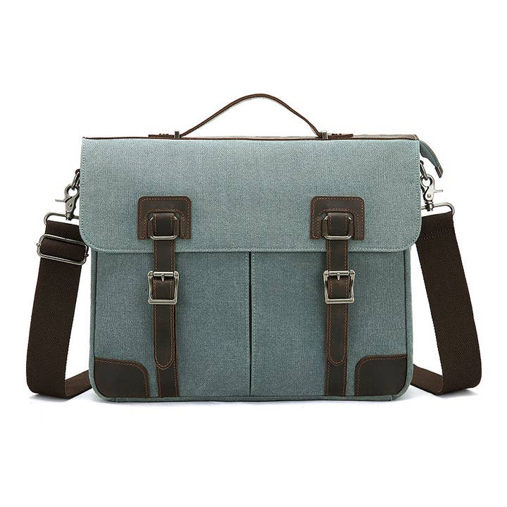 Canvas Messenger Bag MB 607 Turquoise for wholesale by Davan