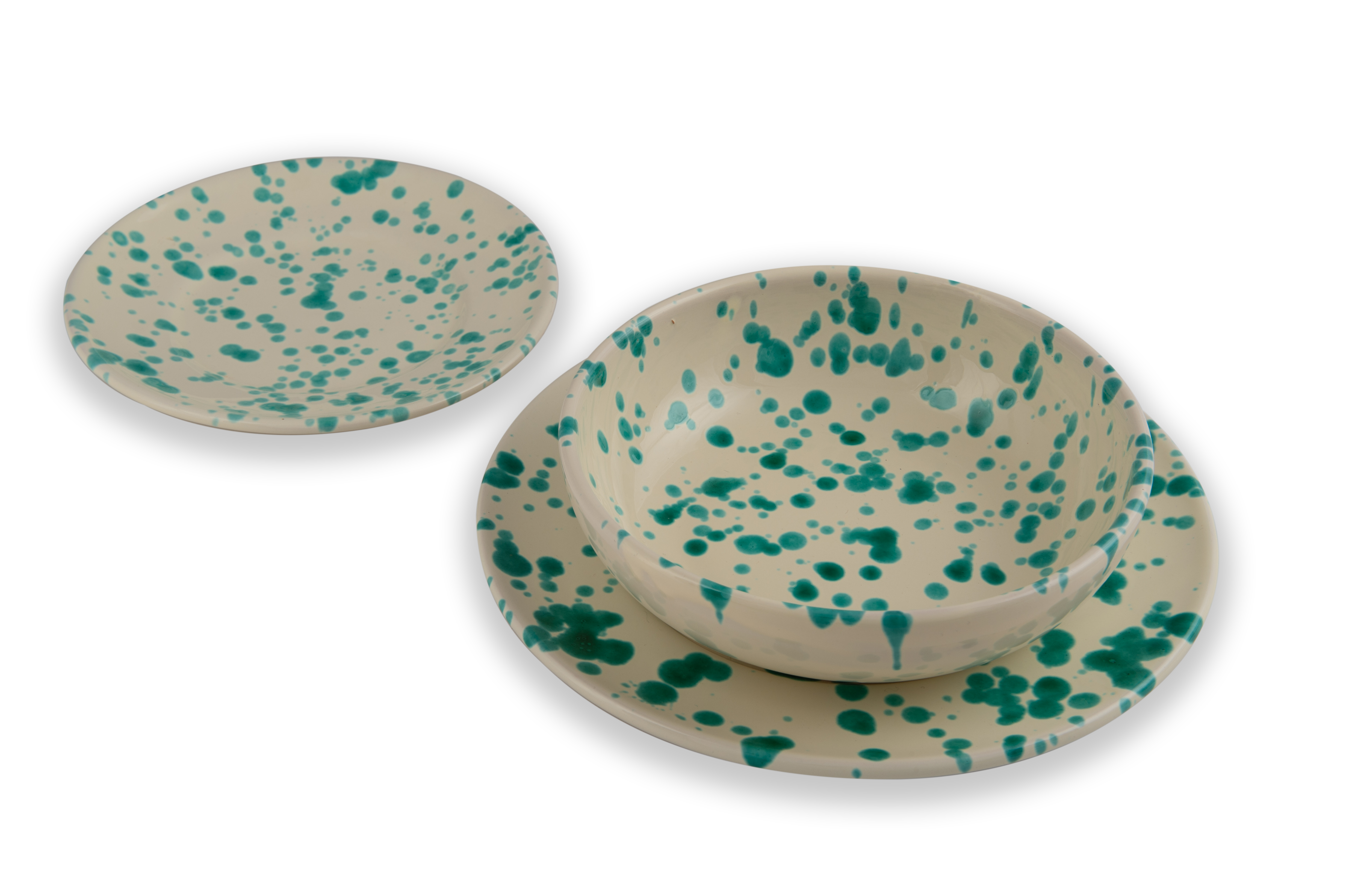 LOLIVA - Vente Assiette de service - Assiette Fond diam. 19 cm - Ligne Schizzato0