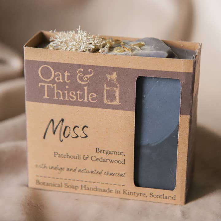 Moss Natural Soap Bar | Argyll, Scotland | Sustainable for wholesale by Oat & Thistle