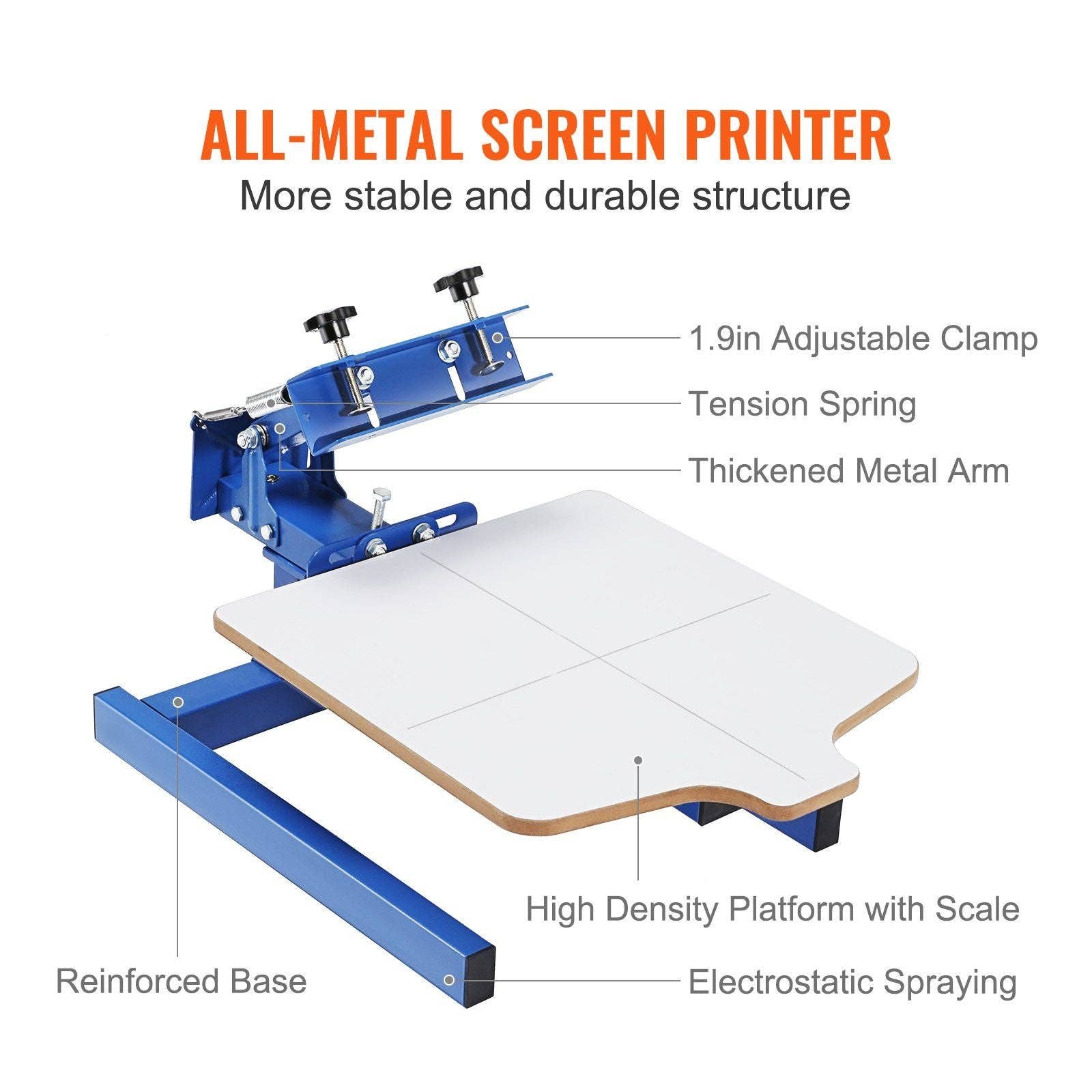 Hard Rock Health Stores - Wholesale DIY Craft Kit - Screen Printing Machine, 1 Color 1 Station Silk Screen Printing Press4