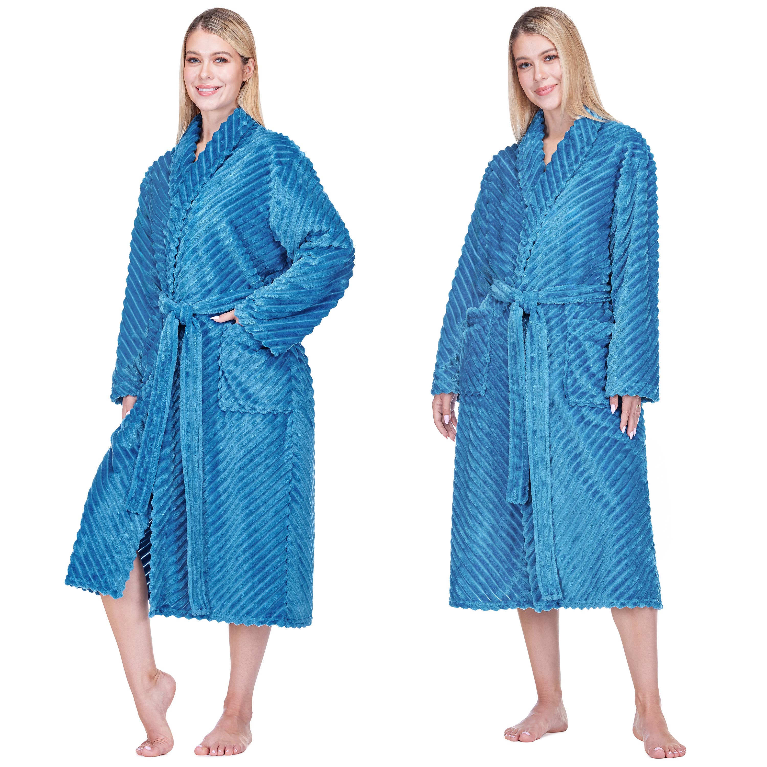 Pavilia - Wholesale Robe - Women's - Women's Ribbed Fleece Robe21