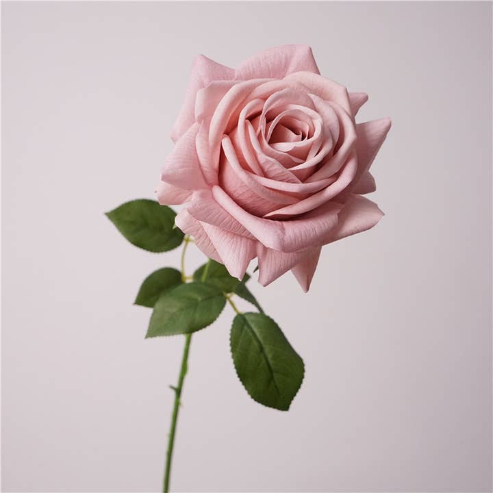 Sweet Home Deco - Vendita all'ingrosso Fiori finti - Rosa Singola Spray 26''T Real Touch, Rosa Finta, Grande Fiore