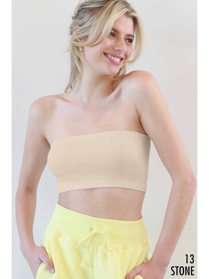 NIKIBIKI - Wholesale Bustier - Women's - NS8327- Ribbed Bandeau Top1