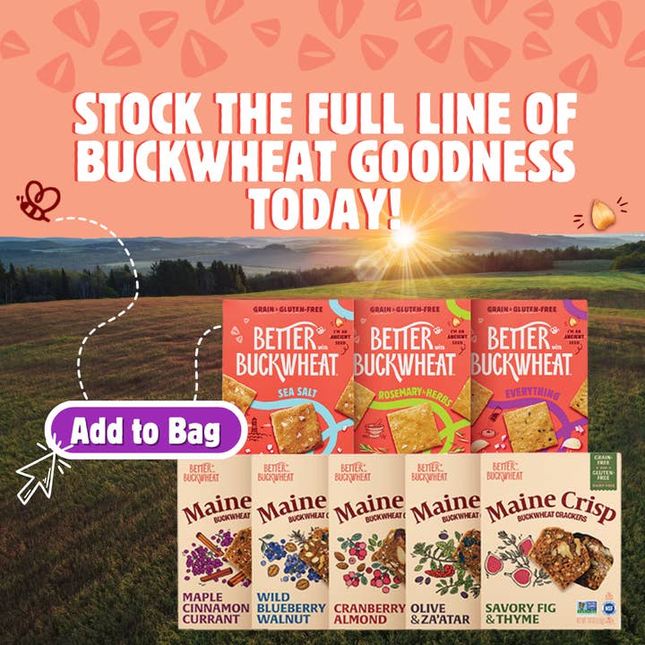 Better with Buckwheat | Maine Crisps - Wholesale Crackers - Everything Crackers | Gluten-Free | Artisanal | Charcuterie15