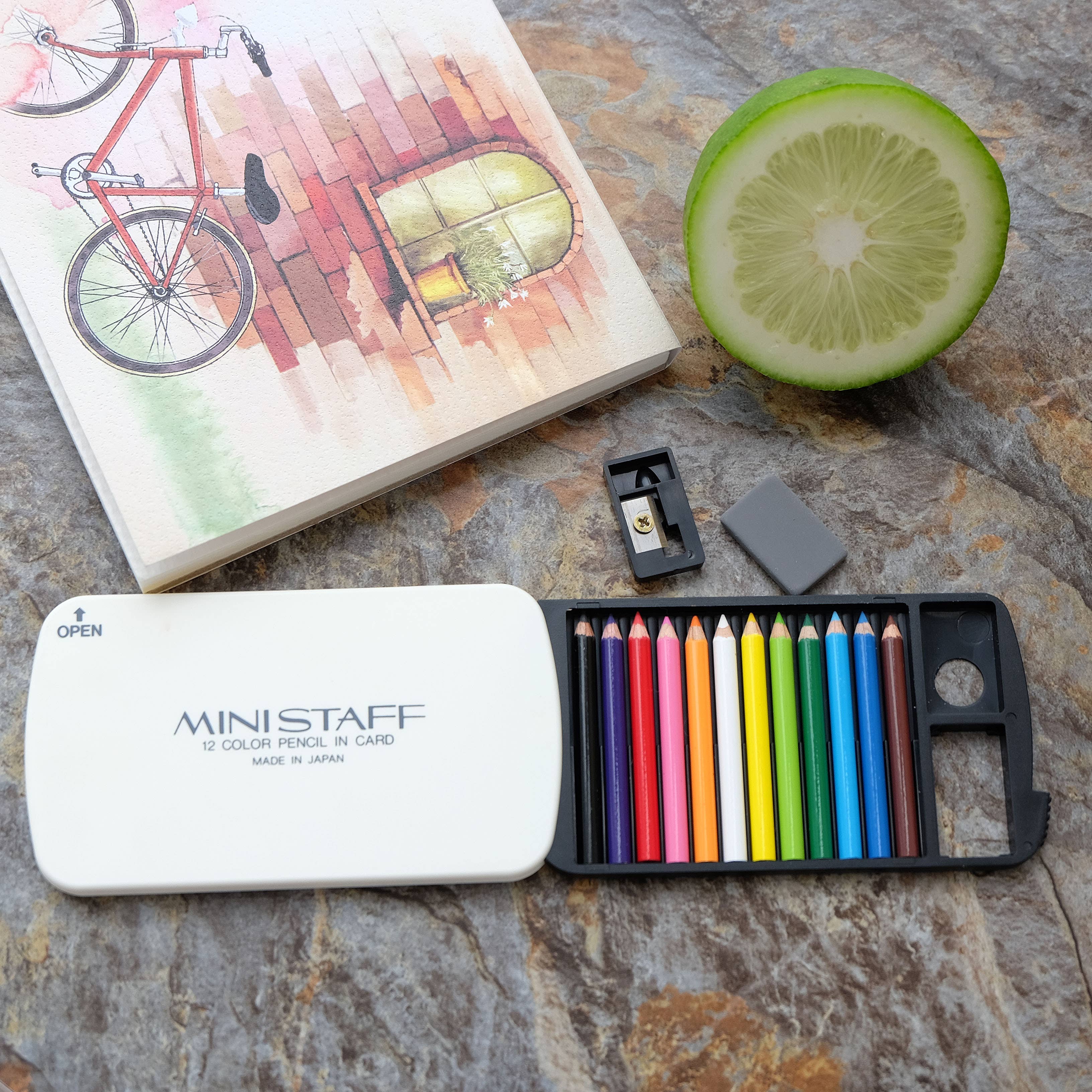 BCmini - Wholesale Pencil - 22133 12 Mini Pencils in White Card Case-14