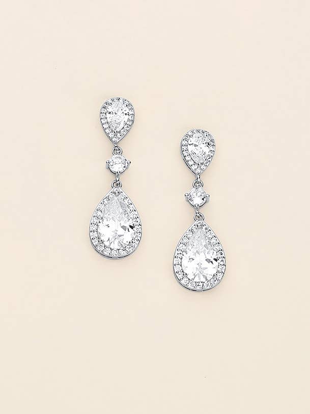 Makenna CZ Earrings for wholesale by allureweddingjewelry