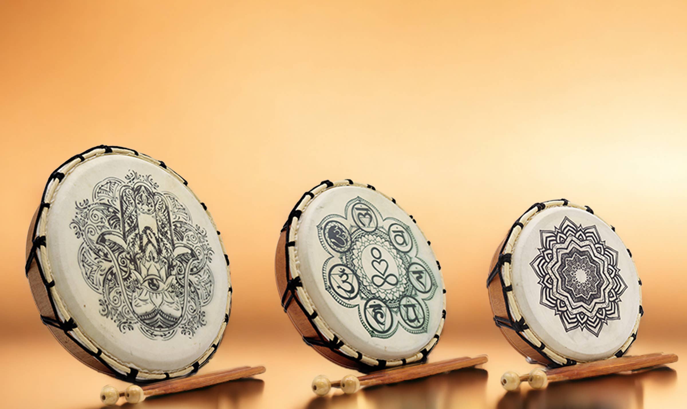 AWGifts Europe – Instrumento musical por atacado – Tambor Djembe artesanal de topo largo - 20 cm5