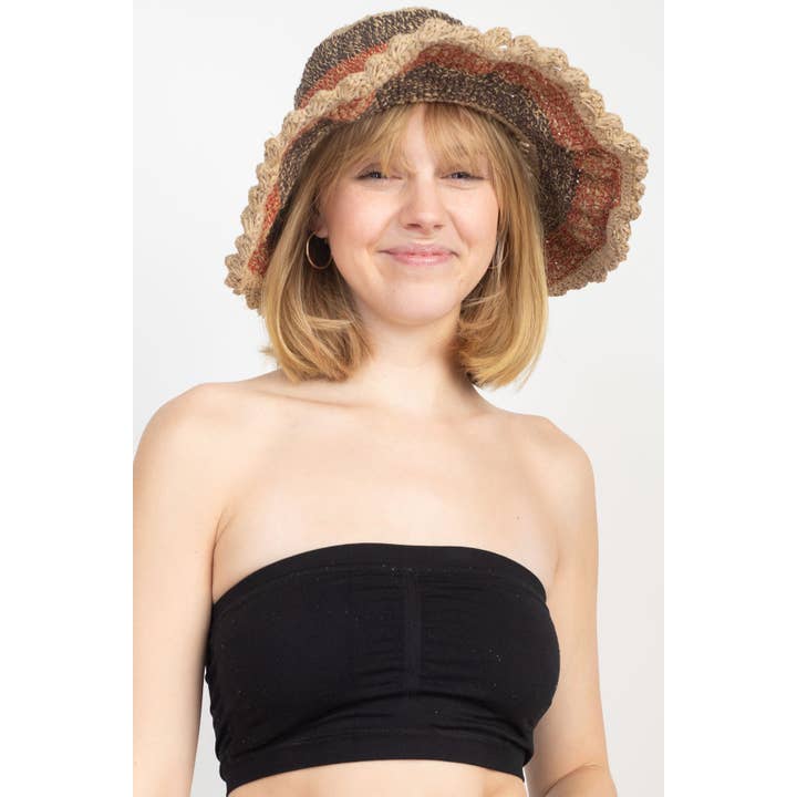 Lakhays Collection Inc. - Wholesale Straw Hat - Women's - Multi Color Hemp/Cotton Summer Hat