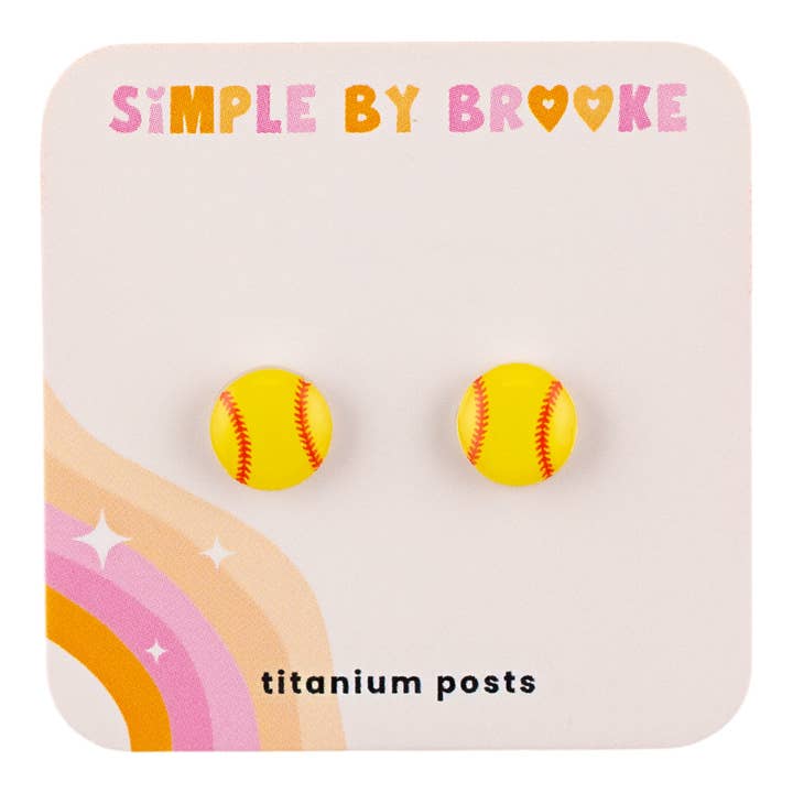 Softball Earrings - Sports Earrings for wholesale by SimplebyBrooke