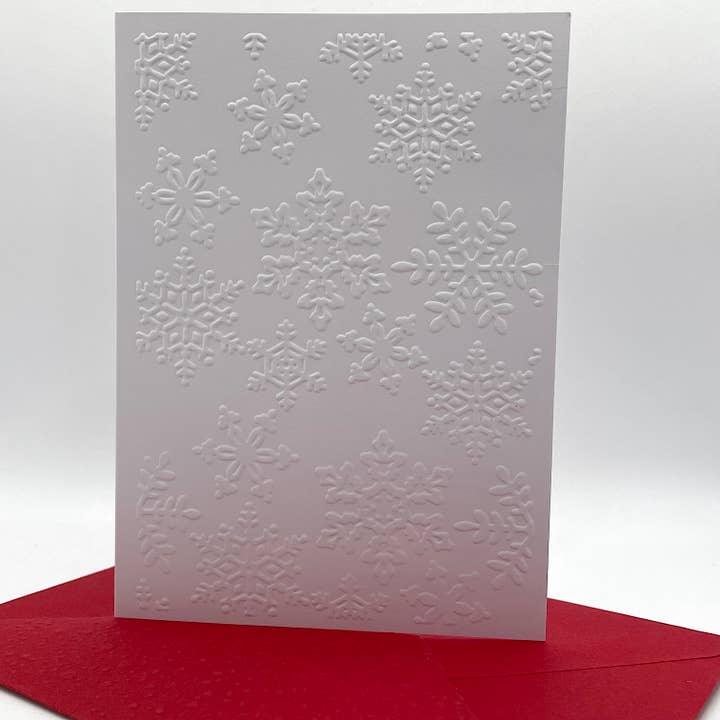Snowflake Embossed Christmas Cards - Pack of 6 for wholesale by Looks Inviting
