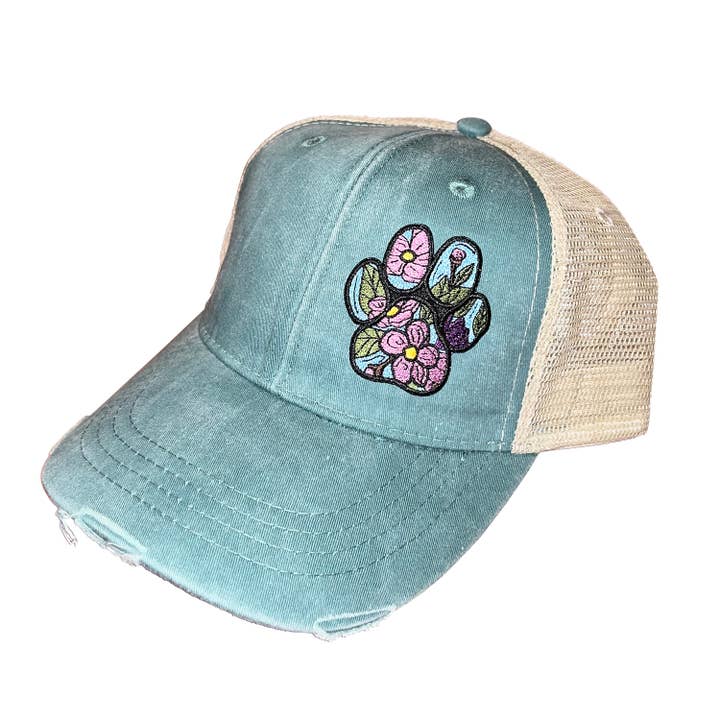 Flower Paw | Chapeau Patch vieilli pour la vente par Sticker Girl, formerly KPB Apparel