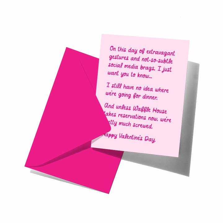 La Folie Press - Wholesale Valentine's Day Card - Waffle House Valentine's Day Funny Greeting Card4