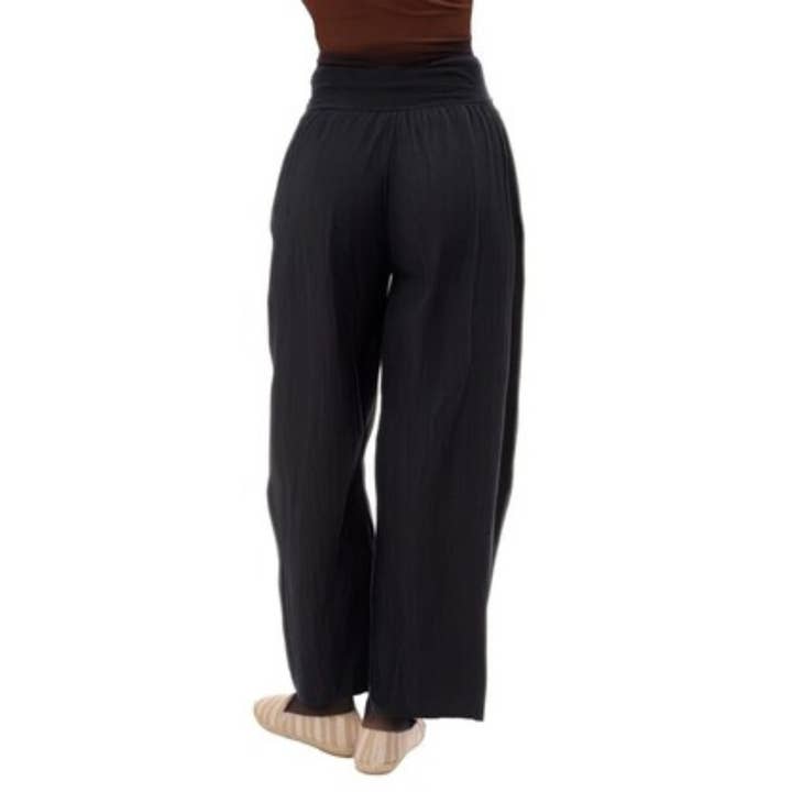 VeraMay - Wholesale Pants – Women's - 6348 Black Vera May Italian Linen Pant 1