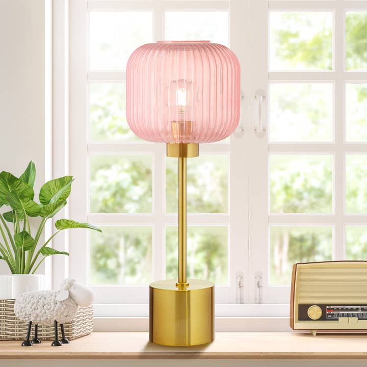 21"H Eagan Globe Shade Gold Table Lamp for wholesale by River of Goods