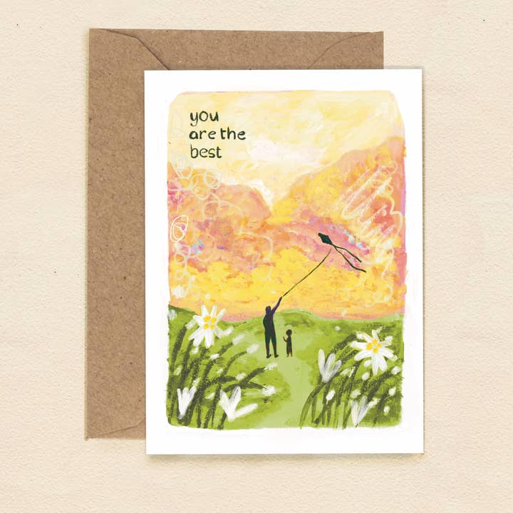 You Are the Best - Biglietto di auguri Flying Kites | Eco | Regno Unito per la vendita all'ingrosso da parte di Growing Wilder