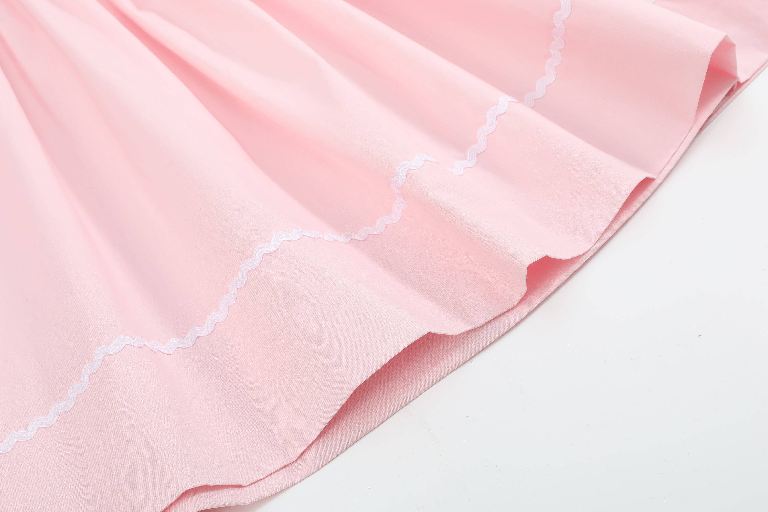 Lil Cactus - Wholesale Dress - Kids - Pink Butterflies Smocked Bishop Dress3