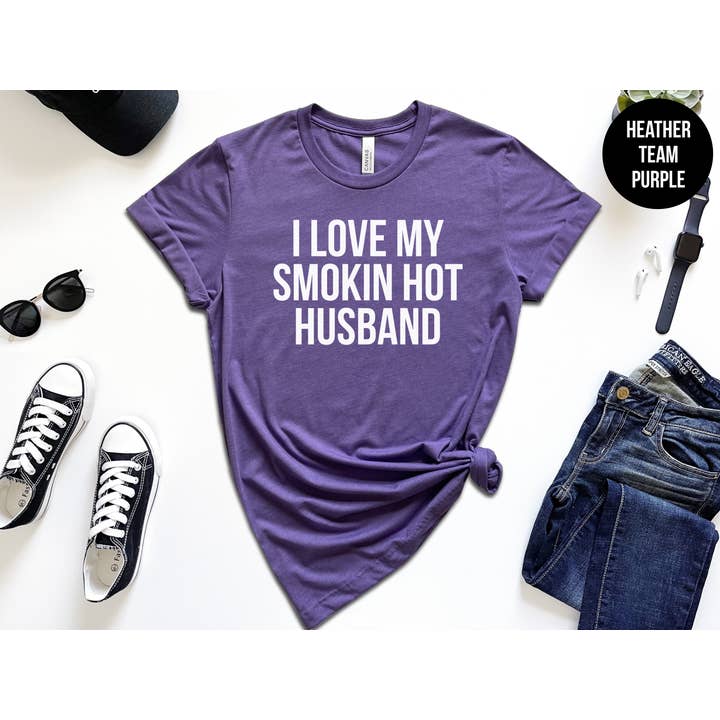 The Shirt Republic - Wholesale Screen Printed T-Shirt - Women's - I Love My Smokin Hot Husband1