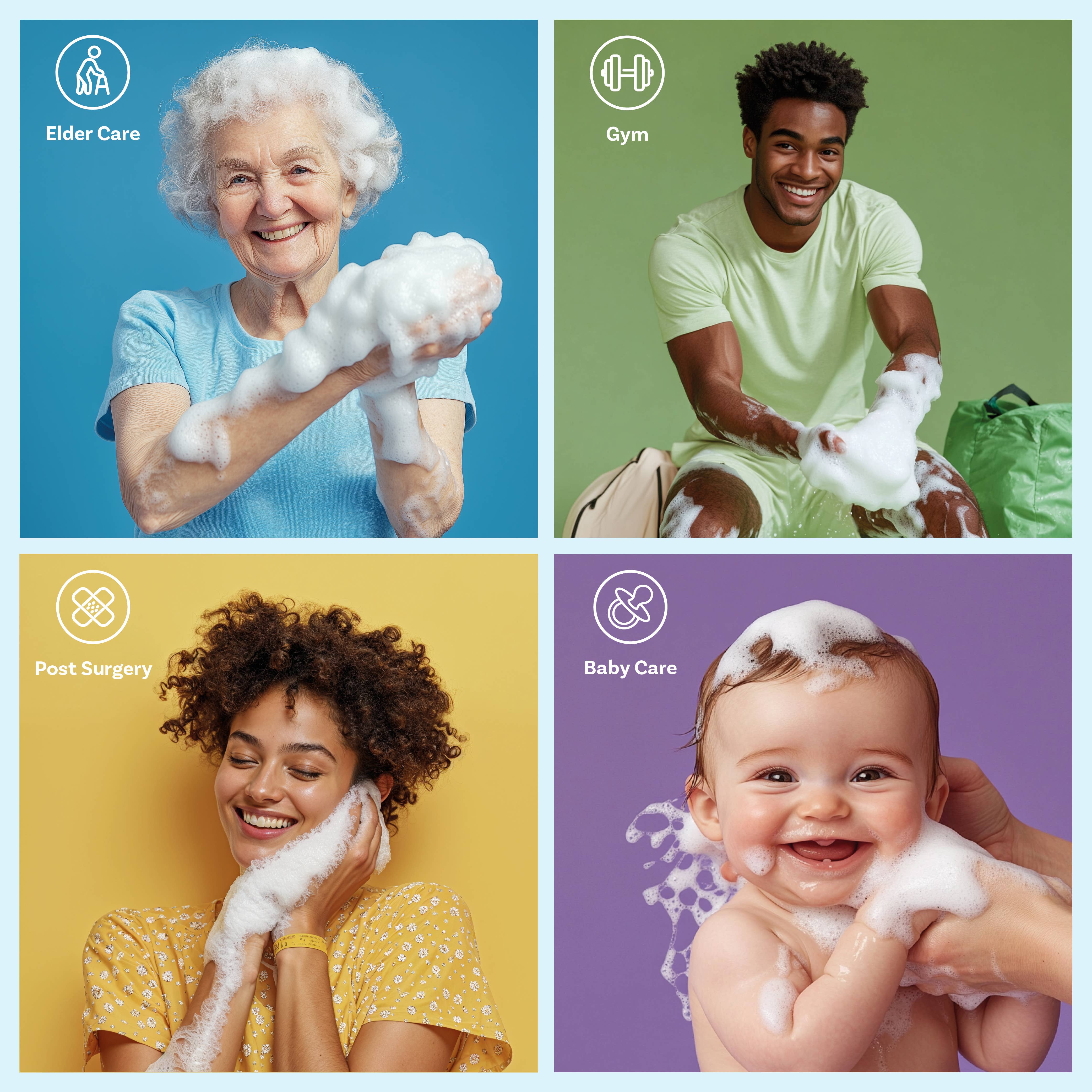 Scrubby Instant Bath - Wholesale Face & Body Wipes - Scrubzz Rinse Free Bathing Sponges - 25 Count 3