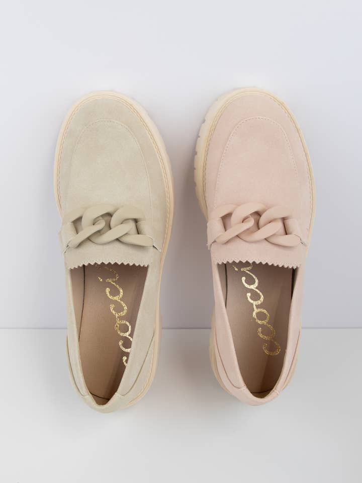 CCOCCI - Venta al por mayor Mocasines - Mujer - MOCASINES MADISON CON SUELA DE LENGÜETA Y DETALLE DE CADENA GRUESA CON ACABADO MATE16