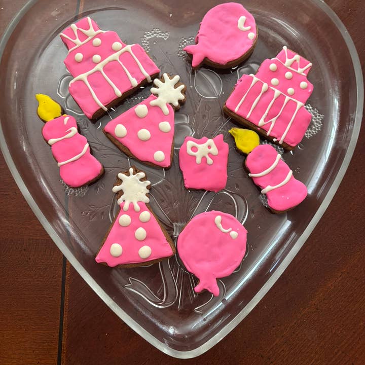 Birthday Girl Organic Dog Cookies for wholesale by PAWsitively Organic Dog Bakery