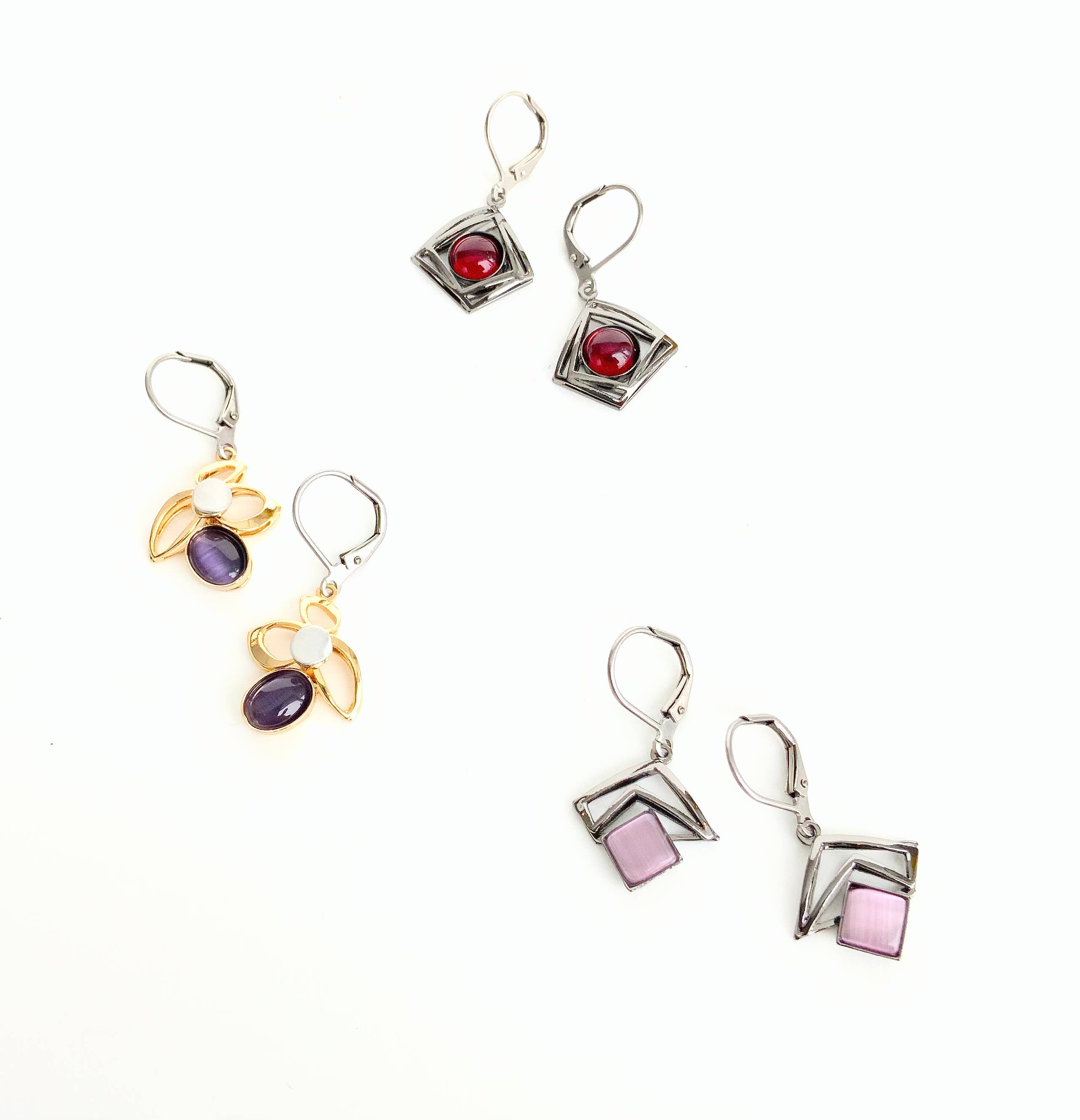 Christophe Poly / Crono Design – wholesale Jewellery set – EARRINGS Prepack (DX20) - 24 Lever back Ears & Free Display24