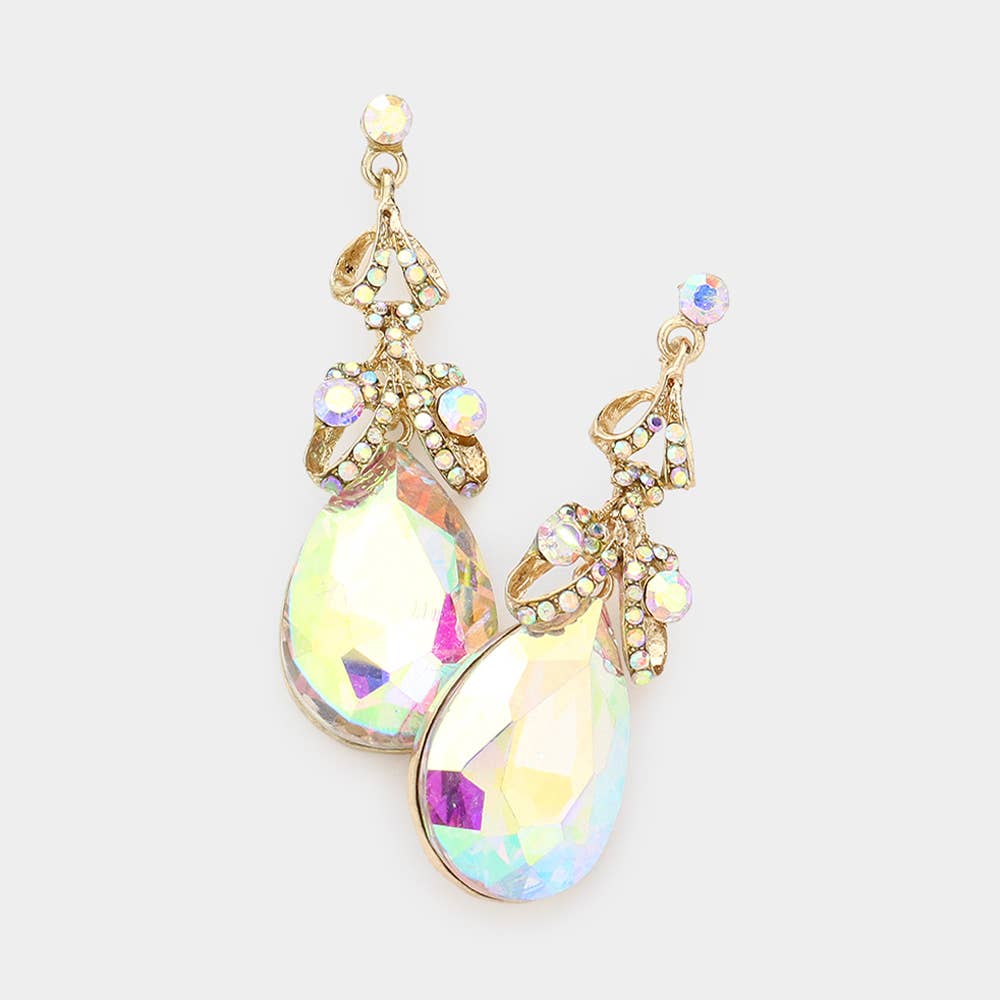 Sensibling Corp. – wholesale Dangle earrings – Crystal Teardrop Chandelier Dangle Evening Earrings