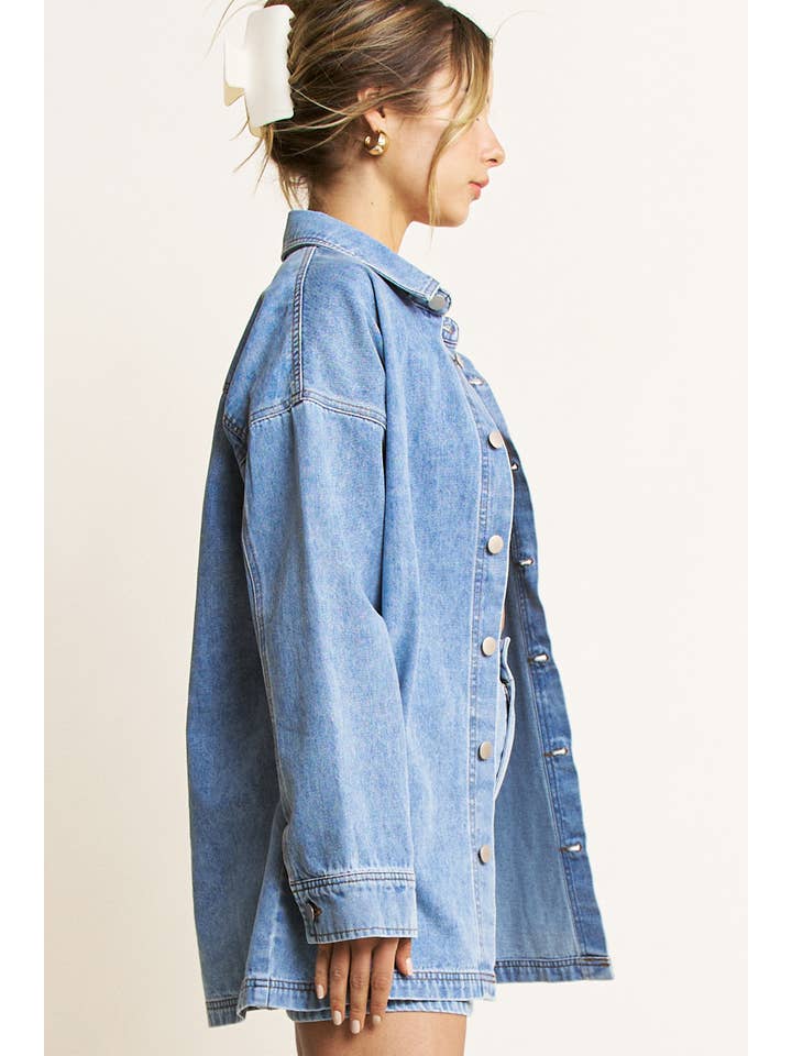 DENIM COOPER JACKET AND SKIRT SET - HQSET0087 for wholesale on Faire3