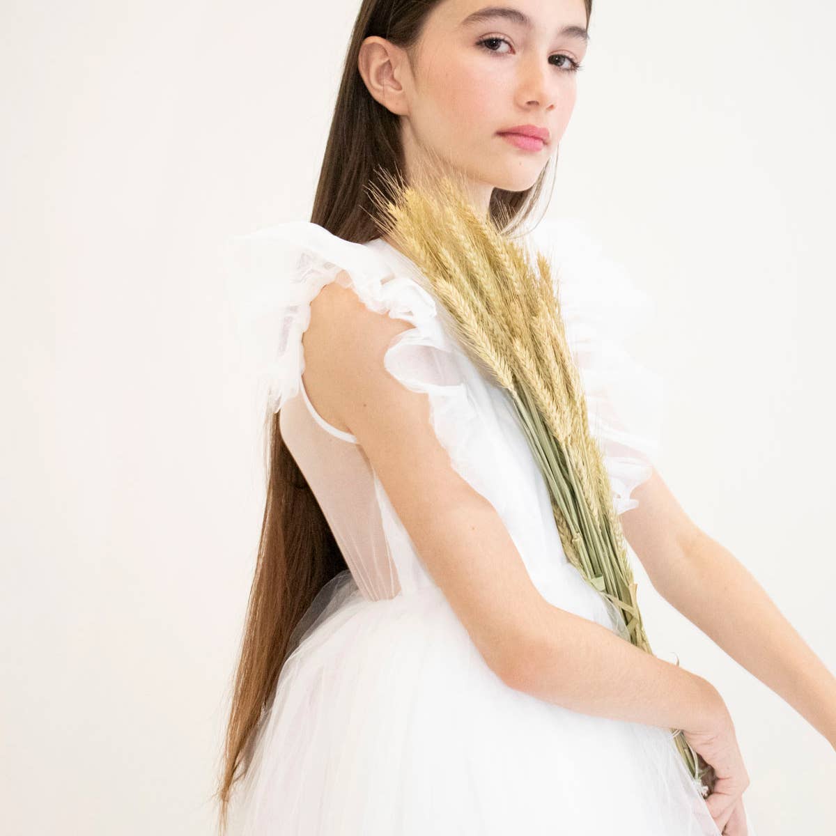 Yuko B - Wholesale Dress - Kids - CLARA girl's dress - White13