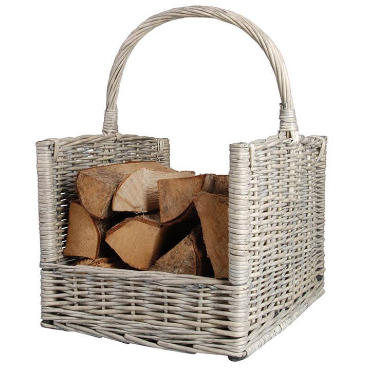 Esschert Design USA - Wholesale Basket - Firewood Basket, Willow Branch