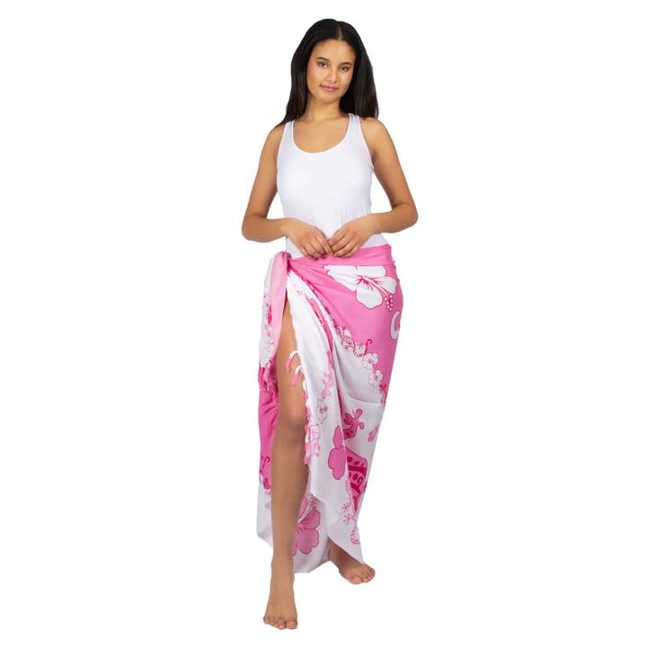 Geko & Flower Print Sarong for wholesale by Suzie Blue Canada