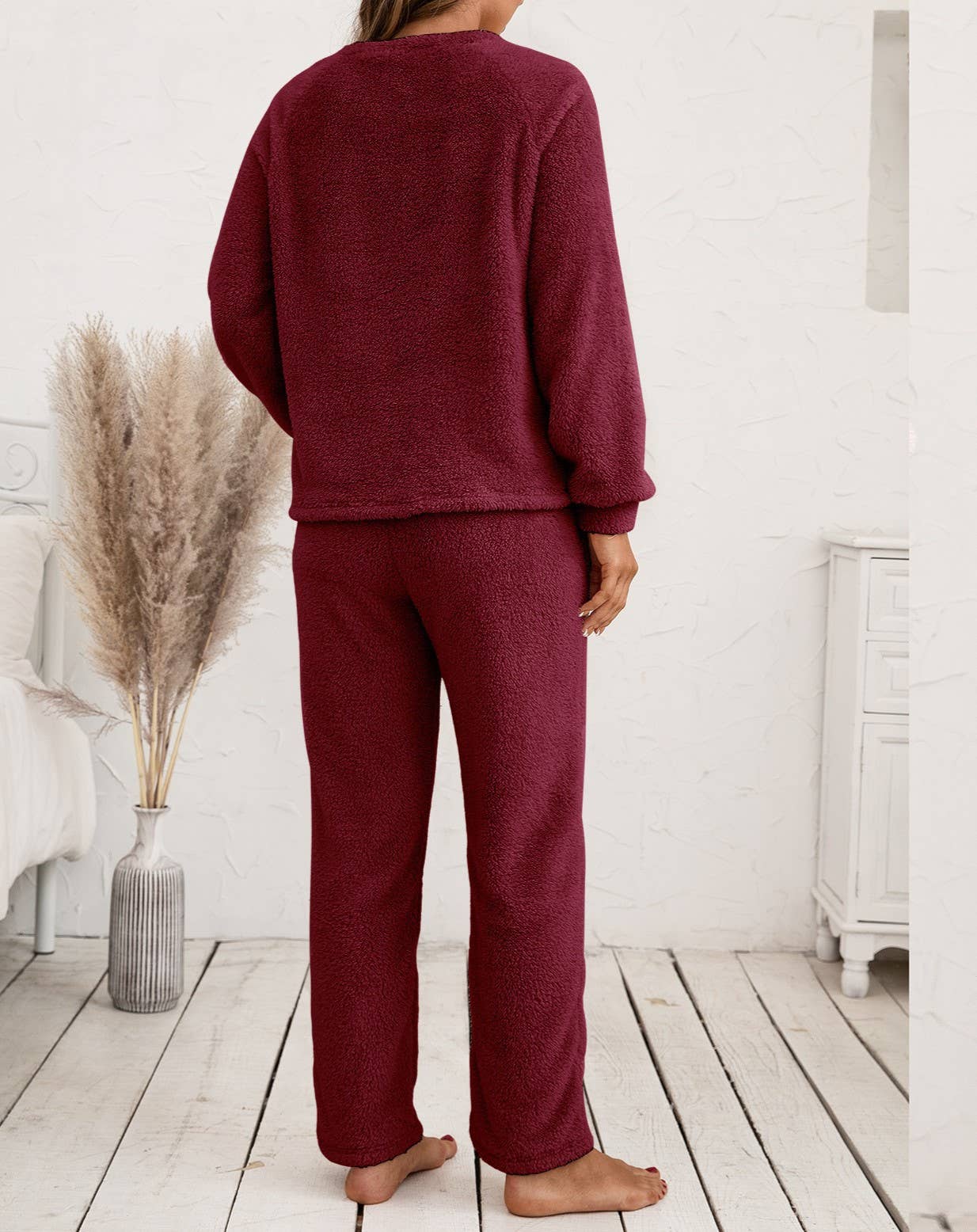 HIDDENBRAND - Wholesale Lounge Set - Women's - Loungewear Double-Sided Plush Two-Piece Set19