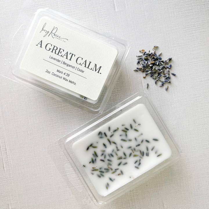 A Great Calm. Coconut Wax Melt for wholesale by Ivory Raine Candle Co.